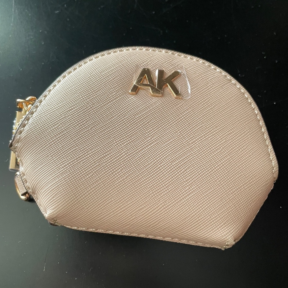 NWOT Anne Klein Metallic Blush Coin Pouch